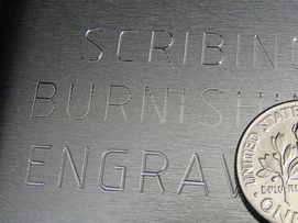 stainless steel - scribing - burnishing - engraving stainless steel - scribing - burnishing - engraving