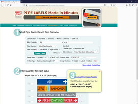 browser based pipe labeling software