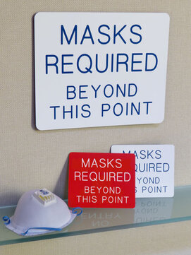 mask required wall sign in two sizes