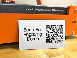 Say more - any anything! engraving qr codes rotary engraved QR code