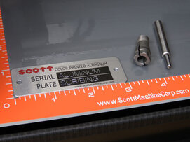 Diamond tool scribing on aluminum scott autograver 20® spring loaded diamond scribe with collet and aluminum plate