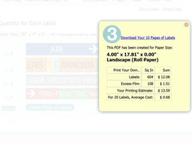 automatic computation of pipe label costs costs for pipe labels software to compute the cost for pipe labels