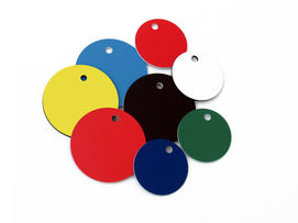 Blank color-coded valve tags Blank color-coded valve tags