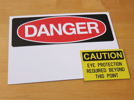 Engrave your own OSHA safety sign