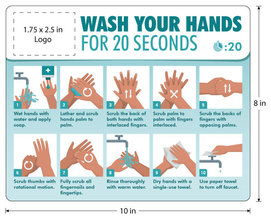 Customizable hand-washing sign