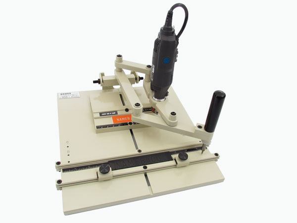 Electronic Metal Marking Engraving Machine 200*150mm for Industrial  Nameplate Dog Tag Steel ID Card & Plastic Engraving Embosser