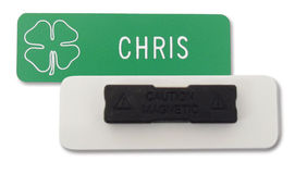 engraved name tag with magnetic attachment engraved name tag with magnetic attachment