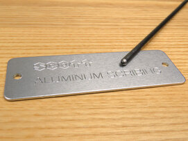 scribed aluminum plate with scribing tool