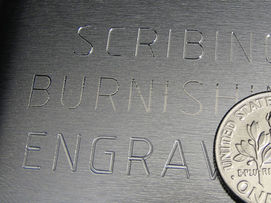 stainless steel - scribing - burnishing - engraving
