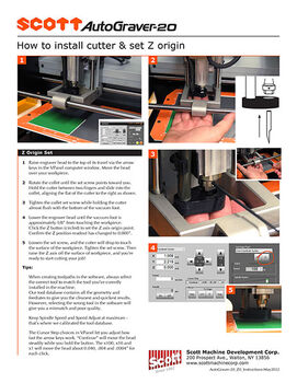 Technical brochure: SRM-20 cutter changes easy cutter installation technical brochure for SRM20 cutter change