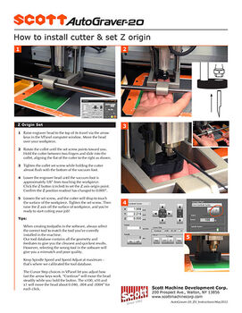 Technical brochure: SRM-20 cutter changes cutter alignment for engraving technical brochure for SRM20 cutter change